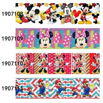 

(50 yards/lot) Wholesale cheap price 1 inch cartoon character ribbons
