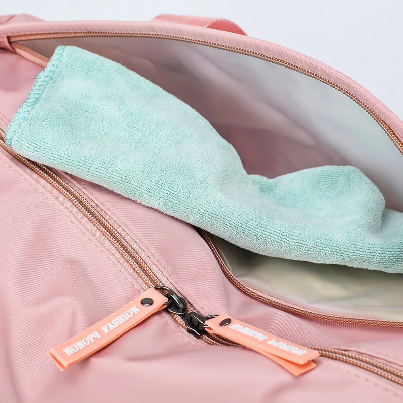 Новейший дизайн с блестками, розовая сумка для фитнеса с буквами, сухая и влажная разделительная спортивная сумка, сумка через плечо, сумка для путешествий