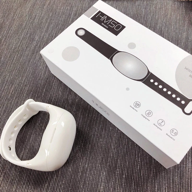 Tws Беспроводная bluetooth-гарнитура с ремешком на запястье, беспроводные наушники 5,0, Bluetooth наушники для телефонов IPhone, Android