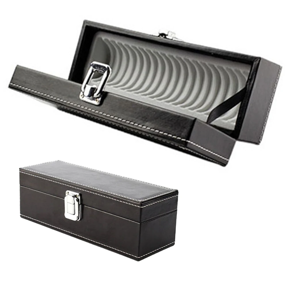 Защитный чехол держатель для монет практичный для плиты ящик для хранения дома из искусственной кожи пылезащитный прочный простой портативный с пряжкой прямоугольный