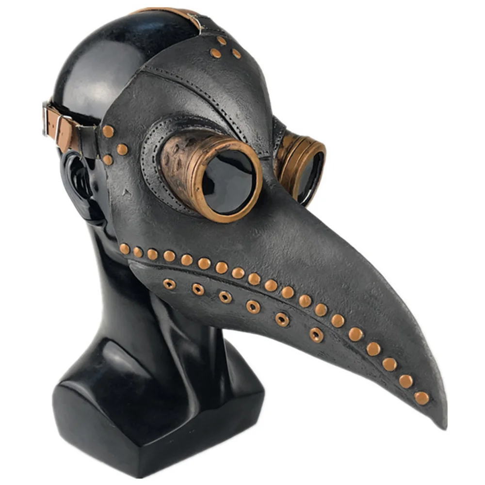 

Medieval Steampunk Bird Mask Plague Doctor Latex Adults Retro Cosplay Accessories Halloween Carnival Party Props Role Playing