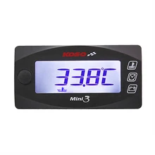 Motocicleta koso display led mini 3 em 1 metro (temperatura de água + tempo volt) moto voltímetro para scooter bicicleta acessórios gota