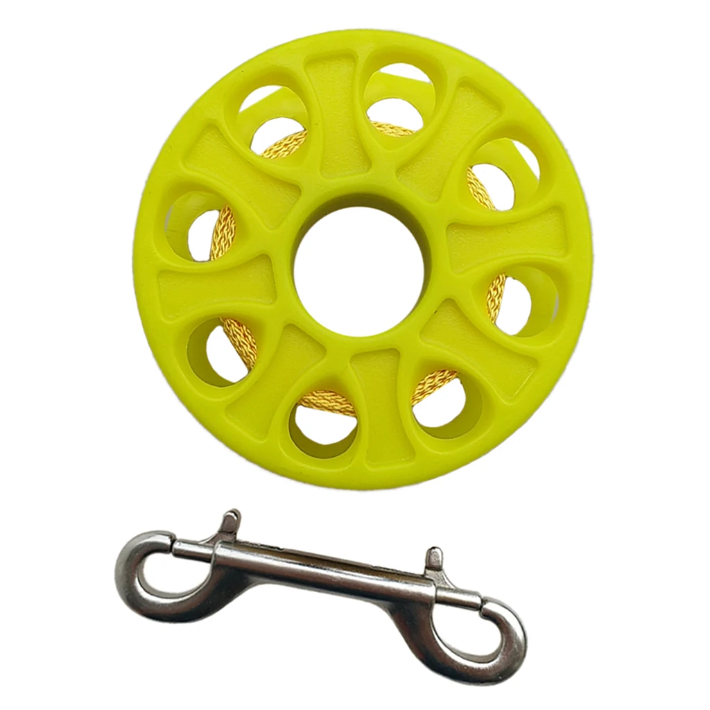Scuba Diving Diver Dive Reel Finger Spool & 18m Line, Double End Bolt Snap - Choice of Color