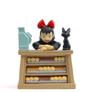 

1 Pcs Cute Anime Kiki's Delivery Service Black Cat Couple PVC Action Figures Collection Model Toys for Kids Gifts