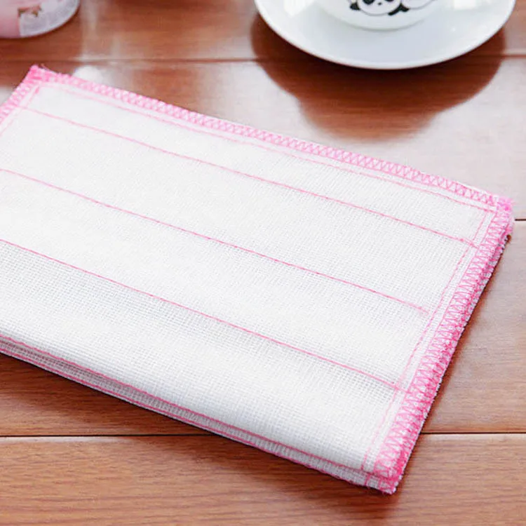 T Eight-Layer Encryption Scouring Pad Wood Fiber Clean Towel Oil-free Dish Towel Absorbent Dish Towel Cleaning cloth