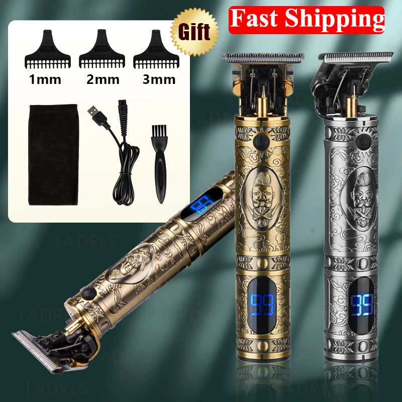 USB Rechargeable Hair Clipper Electric Trimmer Cordless Shaver 0mm Men Barber Cutting Haircut Styling Tool | Бытовая техника
