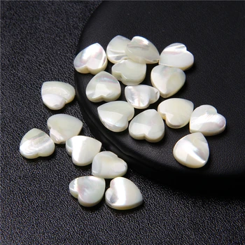 

12mm MOP Loving Heart Beads Natural Mother of Pearl Shell Heart Shape Shell Pendant Bead for Jewelry Necklace Earring Making DIY