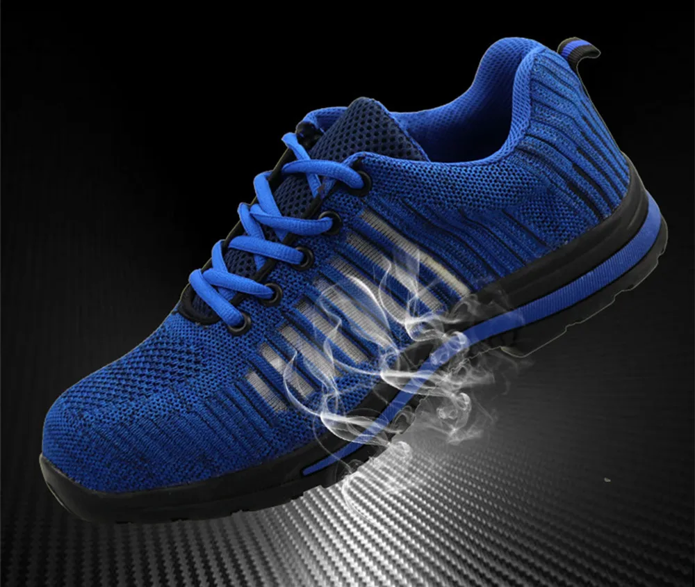 DEWBest new breathable and comfortable flying woven safety labor insurance shoes hiking shoes sports shoes protective shoes