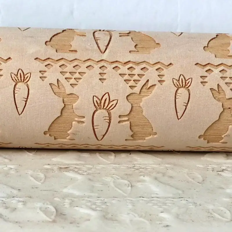 Пасхальный день тиснение дерево скалка для «сделай сам» для выпечки печенья лапши печенье