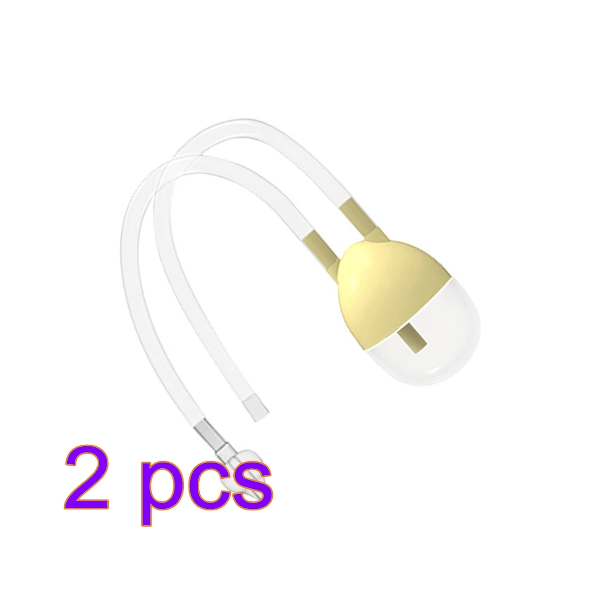 2PCS yellow1 Горячая Распродажа 1 шт/2 шт силиконовый очиститель для носа для новорожденных, безопасный вакуумный отсасывающий носовой аспиратор для защиты от гриппа - Цвет: 2PCS yellow1