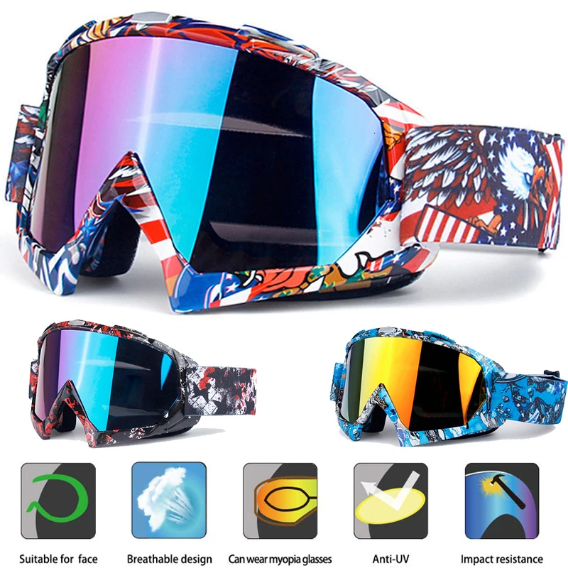 

Motocross Goggles Motorcycle MX ATV Off Road Dirt Bike Racing Glasses Helmets Goggle Gafas Casco Men Women Ski Skating Eyewear