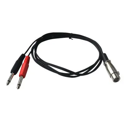 3-контактный XLR для женщин двойной 1/4 &quot6 35 мм моно-штекер TRS аудио Y кабель Шнур