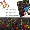 Children DIY Scratch Painting Note 10 sheets Magic Color Rainbow Scratch Art Paper Cards with Graffiti Stencil Kdis Drawing Toy ► Photo 3/6