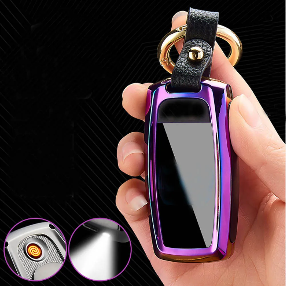 USB Зажигалка освещение светодиодный экран Ключ Пряжка