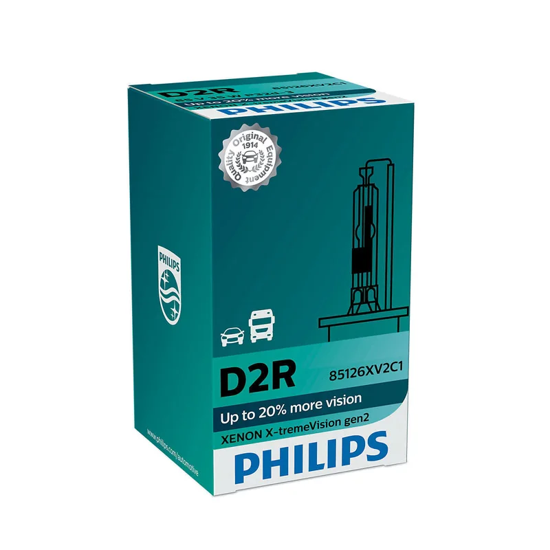 Ксеноновая лампа для фар головного освещения Philips D1S D2R D2S D3S D4S Xenon X-tremeVision gen2(4800K)(блистер- 1 лампа