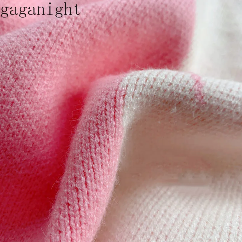 Gaganight милый кот Kawaii женский свитер с длинными рукавами и круглым вырезом с вышивкой пуловер для девочек Повседневный свободный студенческий вязаный джемпер шикарный