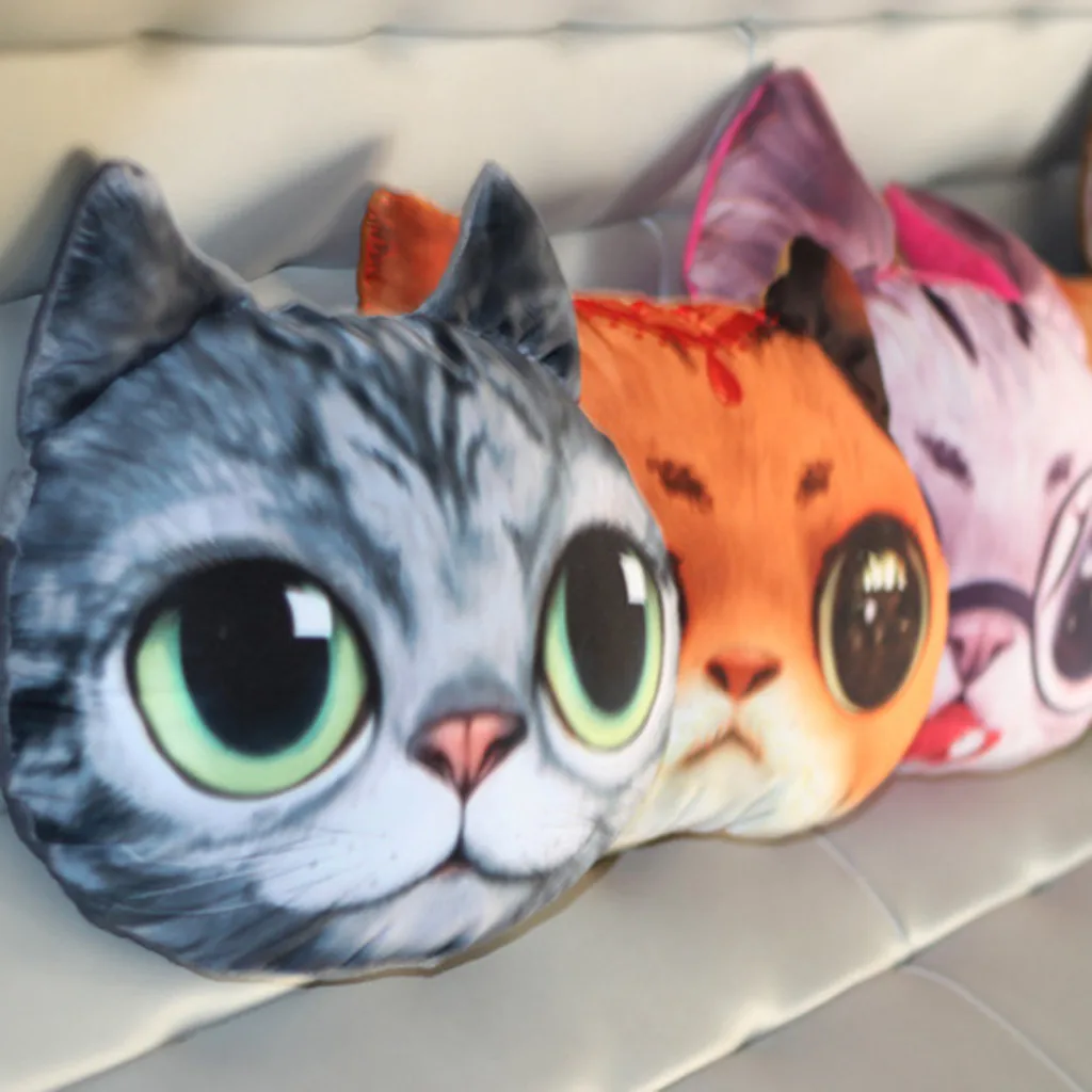 Ouneed подушка для сиденья, забавная 3D подушка для украшения кошки, креативная Милая Подушка для стула, домашний декор, cuscini divano, подушка для пола, новинка