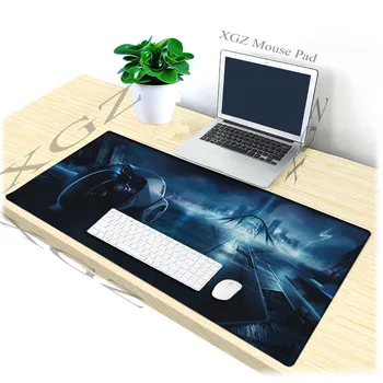 

XGZ Cool Black Wallpaper Locomotive Picture Large Game Mouse Pad Lock Edge Csgo Custom Computer Table Mat Player 60x30/90x40 Xxl