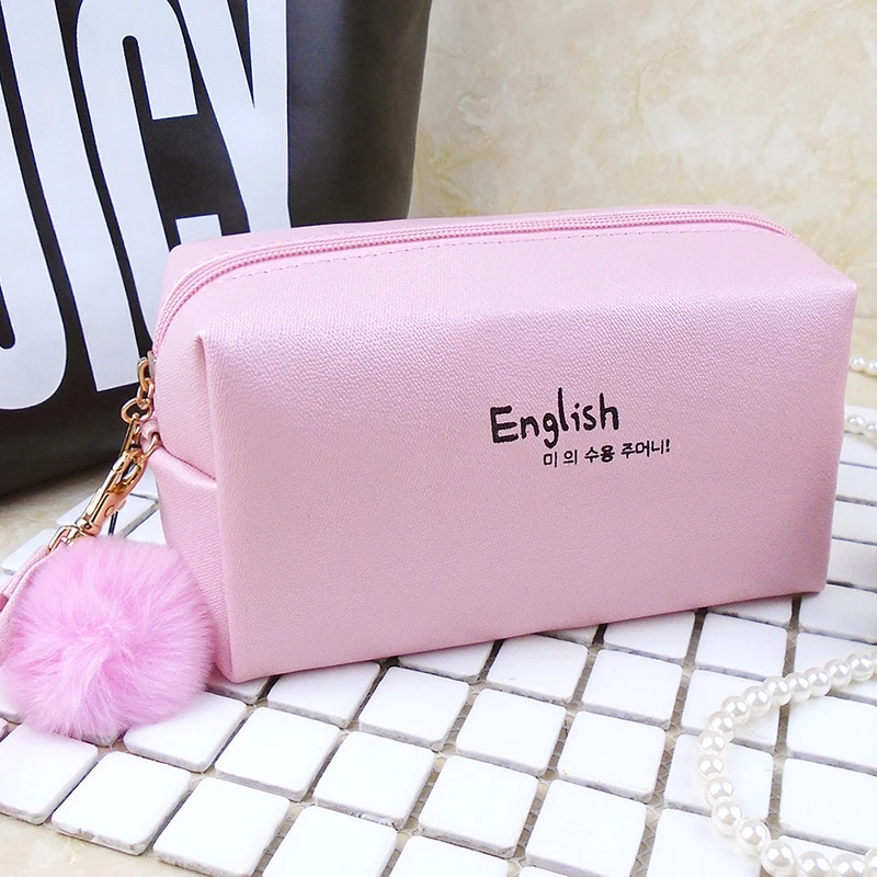 fluffy make up bag