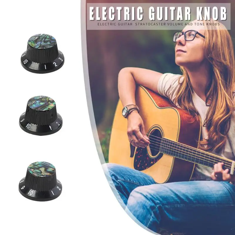 3 шт./компл. гитары Скорость Управление ручки 1 Том 2 тон подходит Fender Электрогитары Запчасти аксессуары 26x26x14 мм