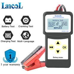 Lancol Micro200 Car Automotive Battery Tester 12V Battery System Analyzer 100-2000CCA Charging Cranking Diagnostics Tools