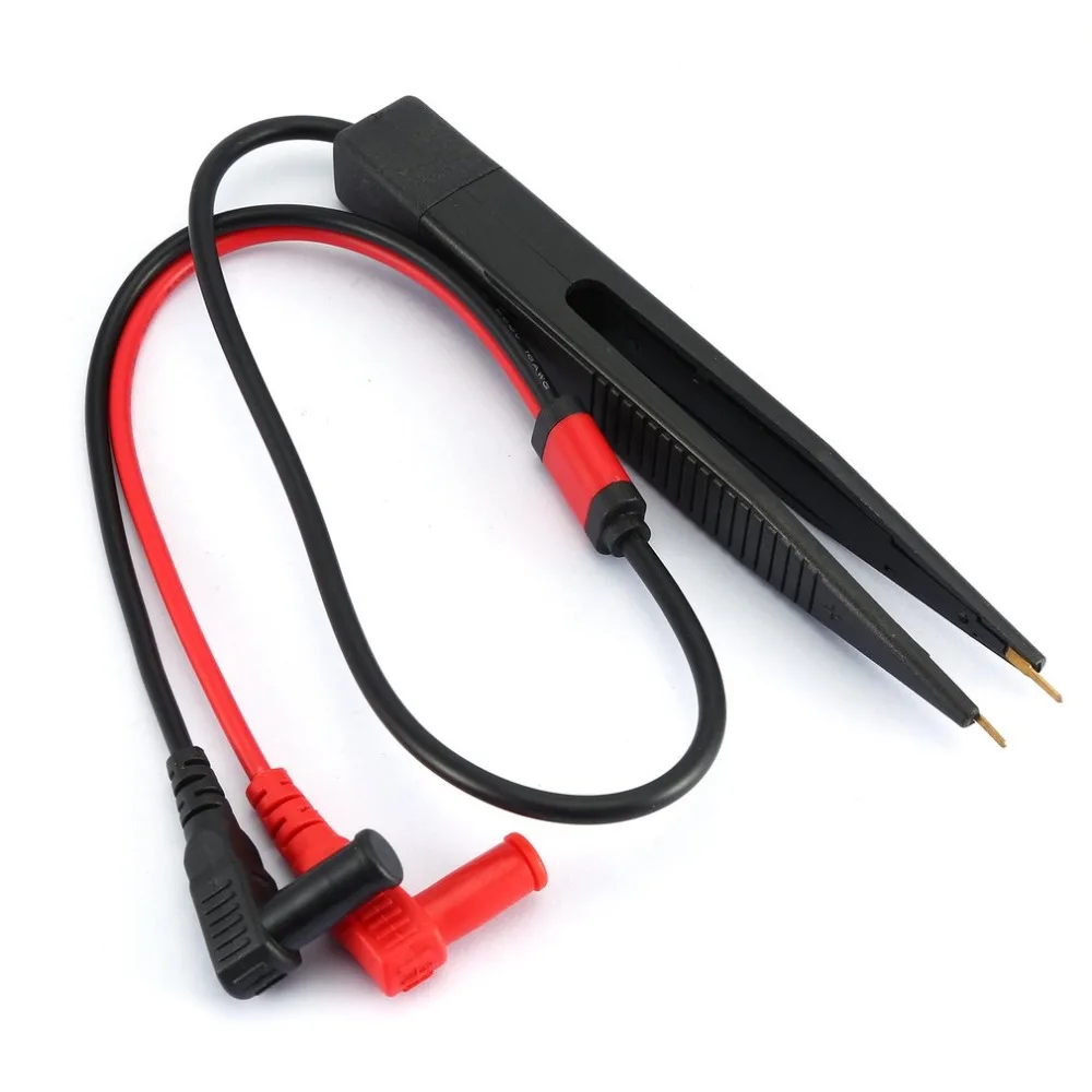 1 Pair Universal Multimeter Probe Test Leads Pin Capacity Tester Pen Tweezers LCR Test Tool Multimeter Needle Tip Wire Pen Cable