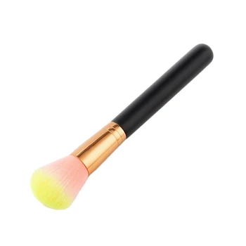 

Round Head Makeup Brush Beauty Tool Pink Yellow Hair Flame Brush Foundation Brush