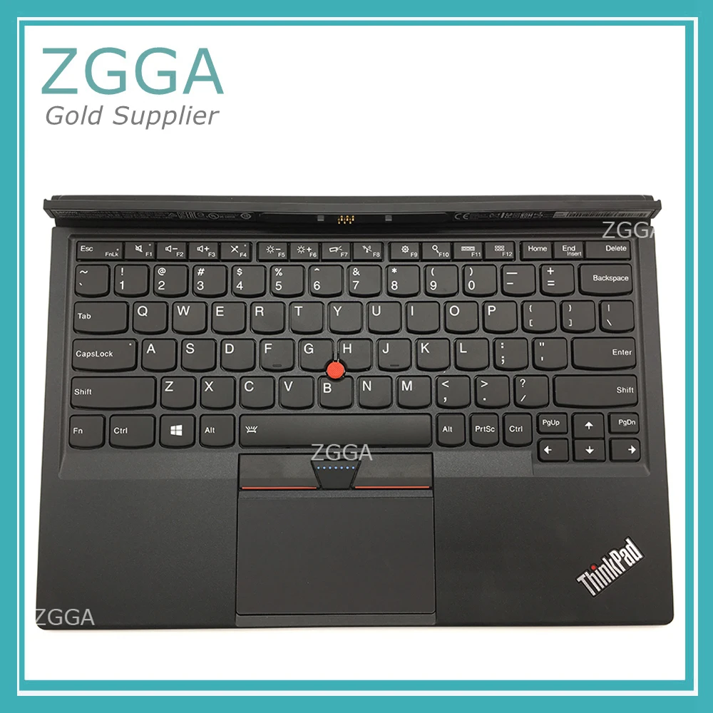 

New Original for Lenovo Thinkpad X1 Tablet 20GH 20GG Palmrest US English Thin Keyboard Backlit Touchpad Black 01AW600