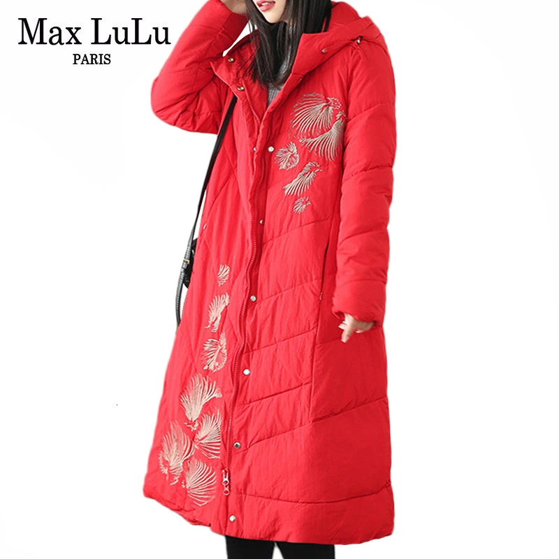 Max LuLu, китайский стиль, модные женские зимние куртки, панк стиль, уличная одежда, женские пальто с капюшоном, длинная одежда, повседневные парки