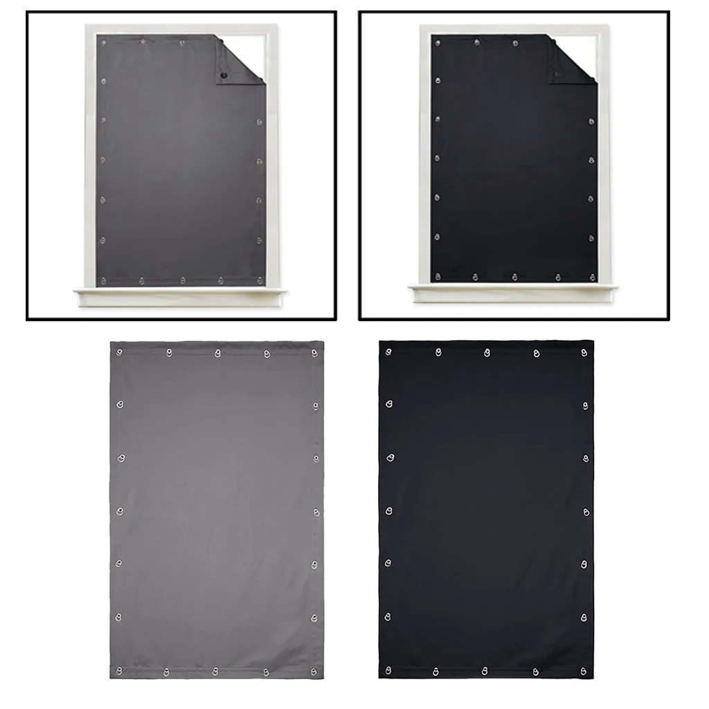 Blinds Blackout Windows Curtains for Bathroom Kitchen Balcony Shades Home Shutters Shade 198x130cm