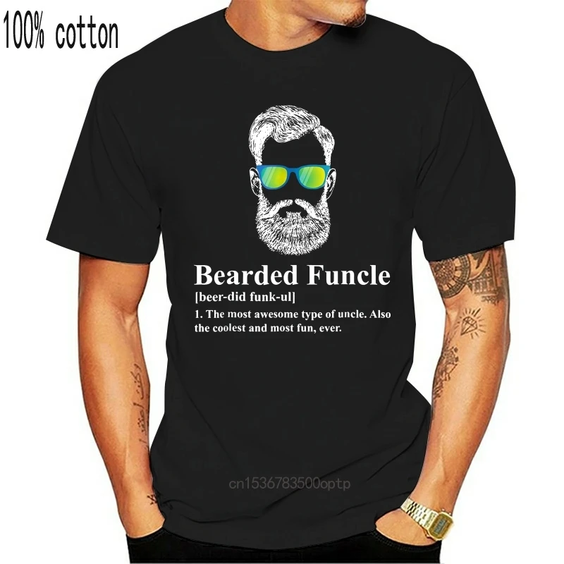 Bearded Funcle Shirt Beard Lover Fun Uncle T-shirt Funny Gift Man Tees Vintage Tee | Женская одежда