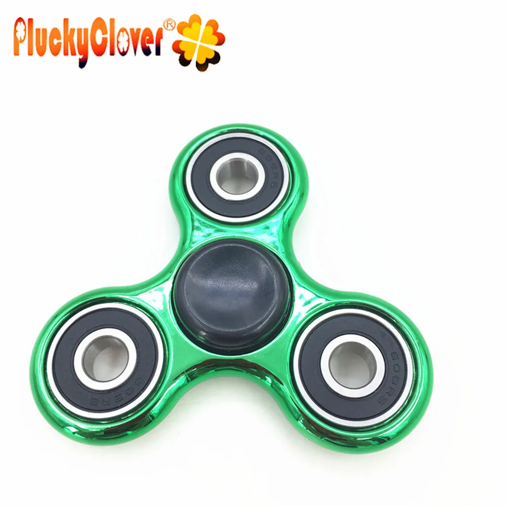 1 pc ABS Fidget Spinner Green Electroplate Finger Toy Hand Gyro Kids Toys Adult Gift Boy Girls |