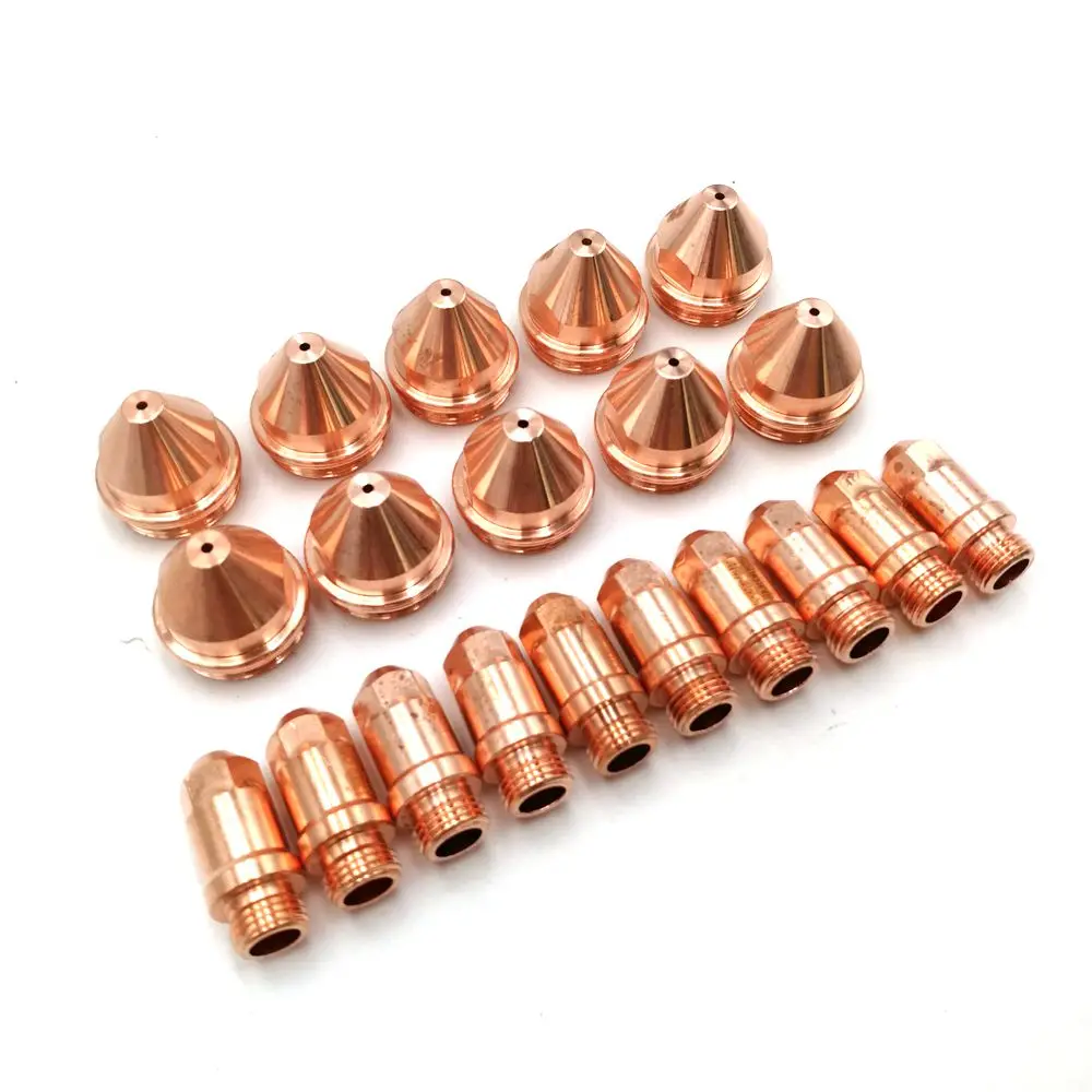 

YGX-100 YK-100 YGX100A plasma cutting torch consumables 10PCS electrode YGX100102 and 10PCS nozzle YGX100103