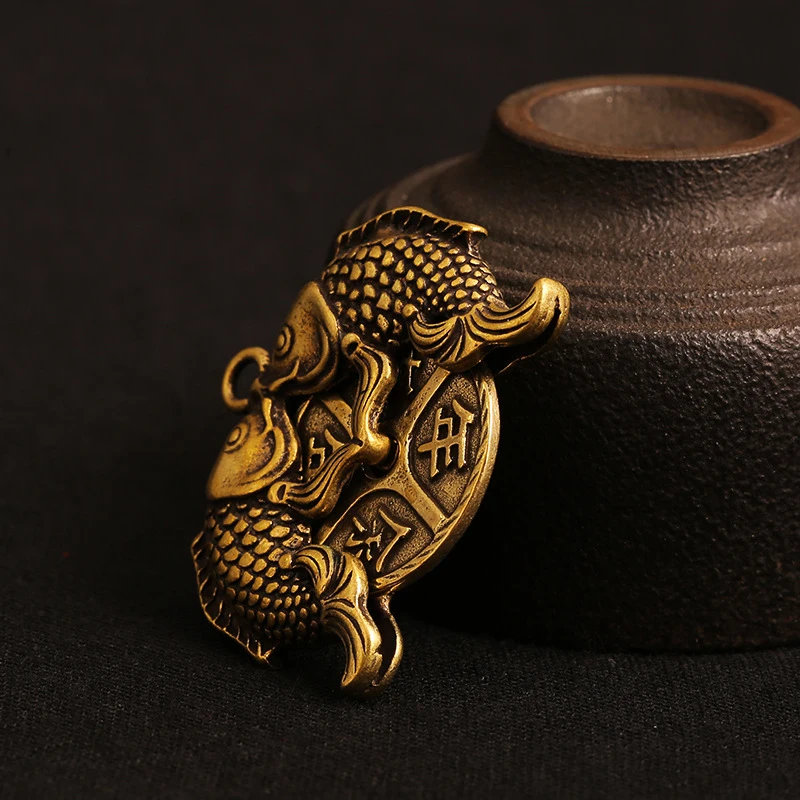 brass fish key chain pendant (4)