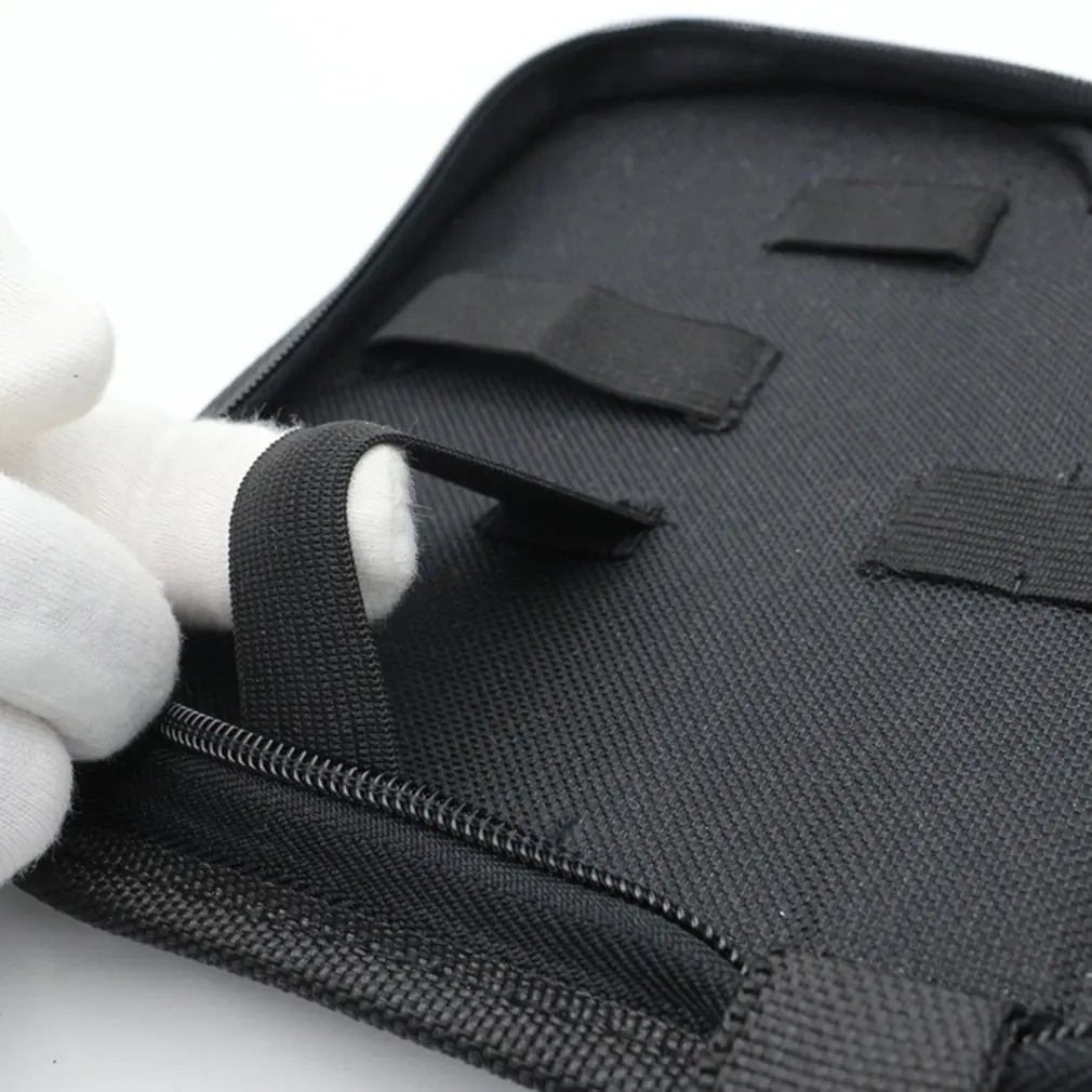 Мульти-функциональный Холст сумка для ремонта часов Портативная сумка для инструментов открывалка для часов отвёртка застежки-молнии багажа сумки для инструментов черный