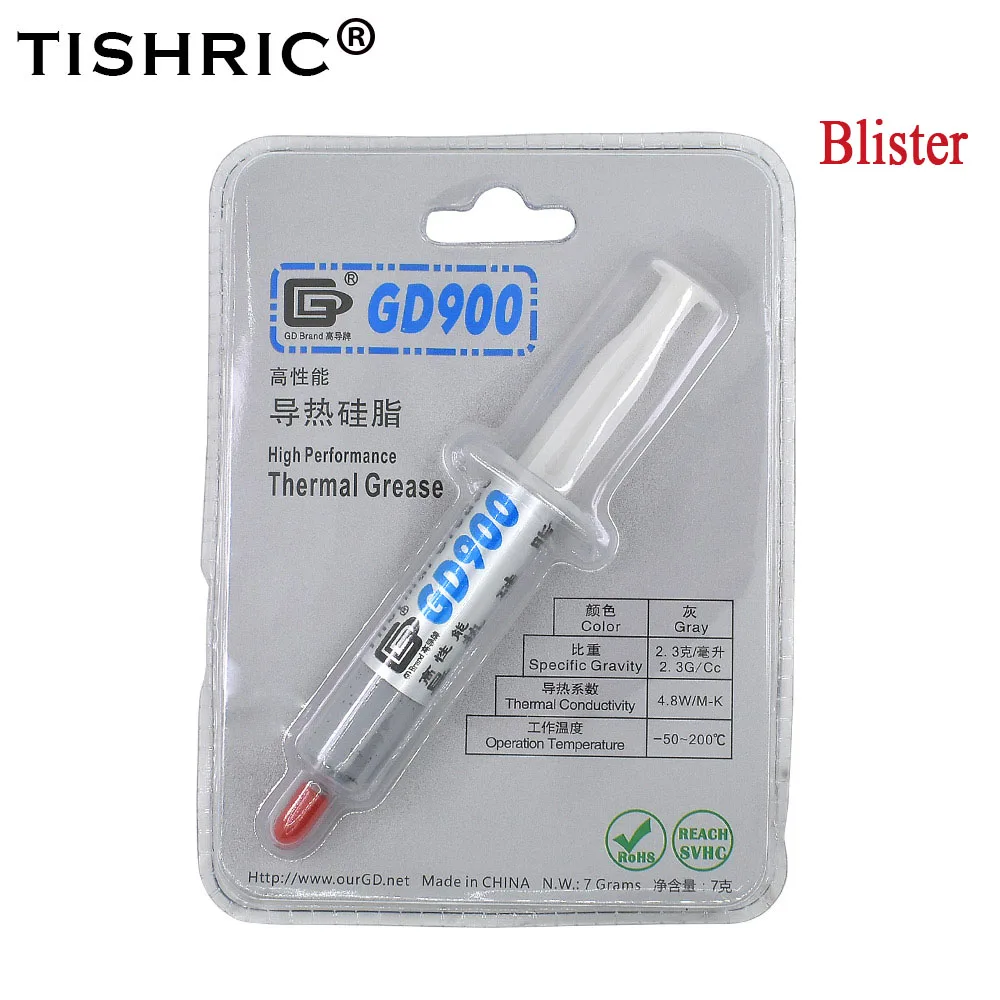 TISHRIC 7 г блистерная/игольчатая GD900 теплопроводная паста процессоры радиатор кулер