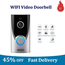 Visiophone sans fil HD 1080P, sonnette de porte intelligente, surveillance à distance, sécurité UBOX PIR, Vision nocturne, wi fi