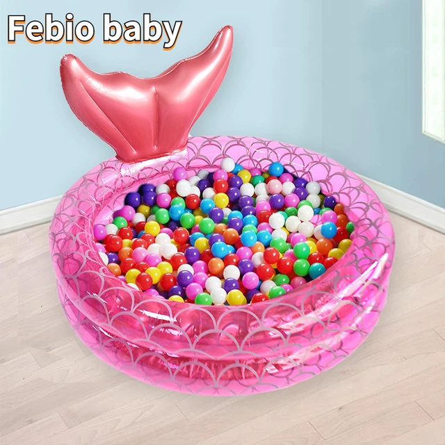 New Water Toys PVC Inflatable Mermaid Pool Household Baby Swimming Pool Ocean Ball Pool Thickened Bathtub 1