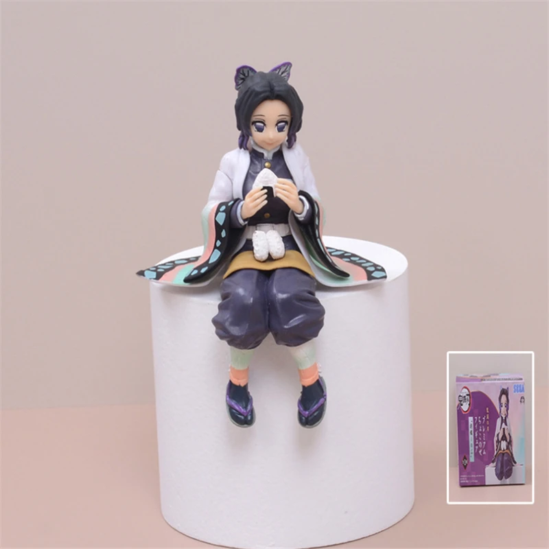 Naa Anime Demon Slayer Tanjirou Eat Rice Balls Cute Sitting Ver PVC Action  Figure Shinob Zenitsu