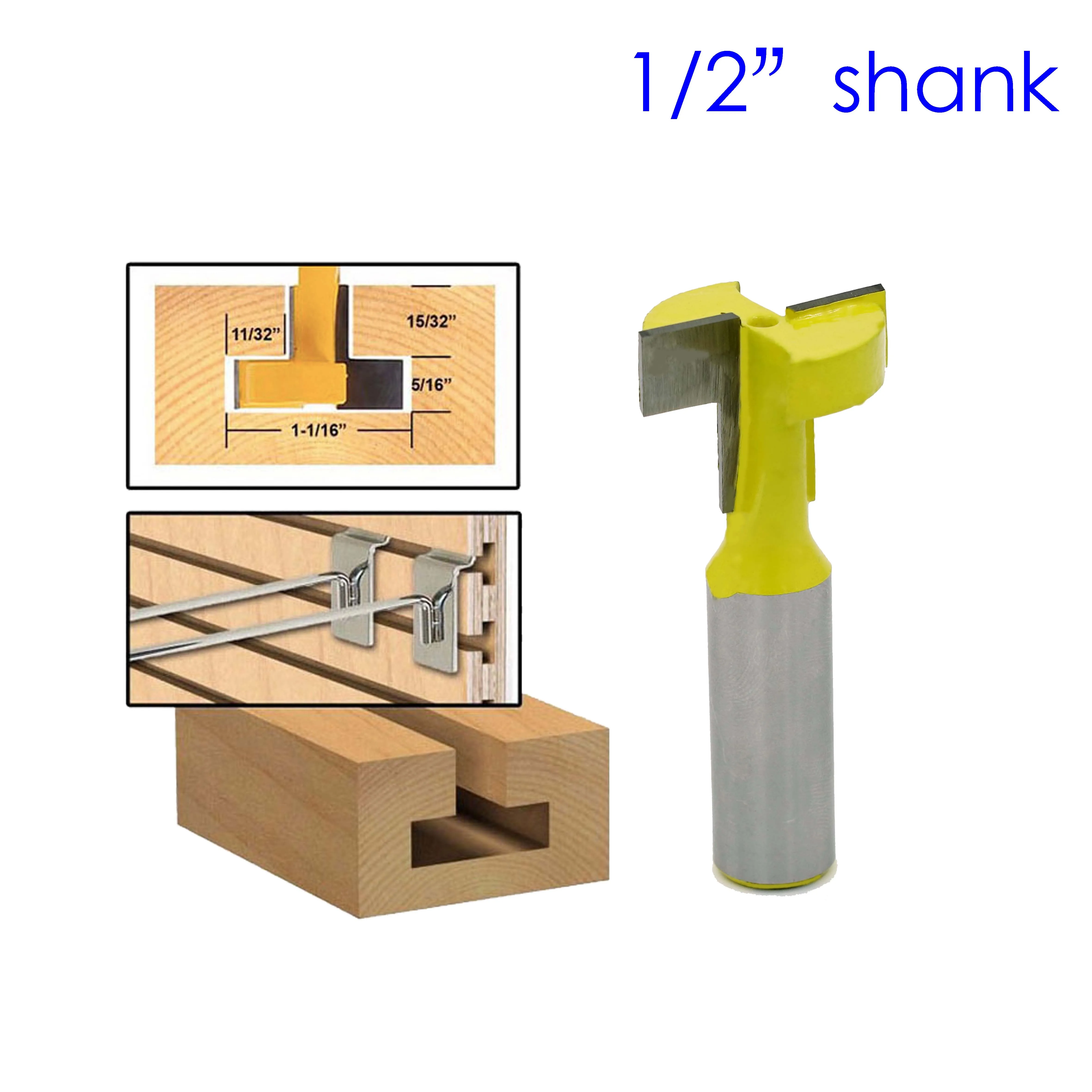 

1pc Top Quality T-Slot & T-Track Slotting Router Bit - 1/2'' Shank For Woodworking Chisel Cutter Wholesale Price
