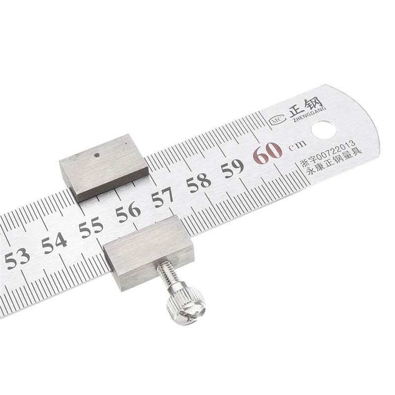 28 мм Ширина Нержавеющая сталь прямая Линейка 0-50/60 см Длина с блокировкой стоп-линии локатор для Деревообработка измерительный инструмент