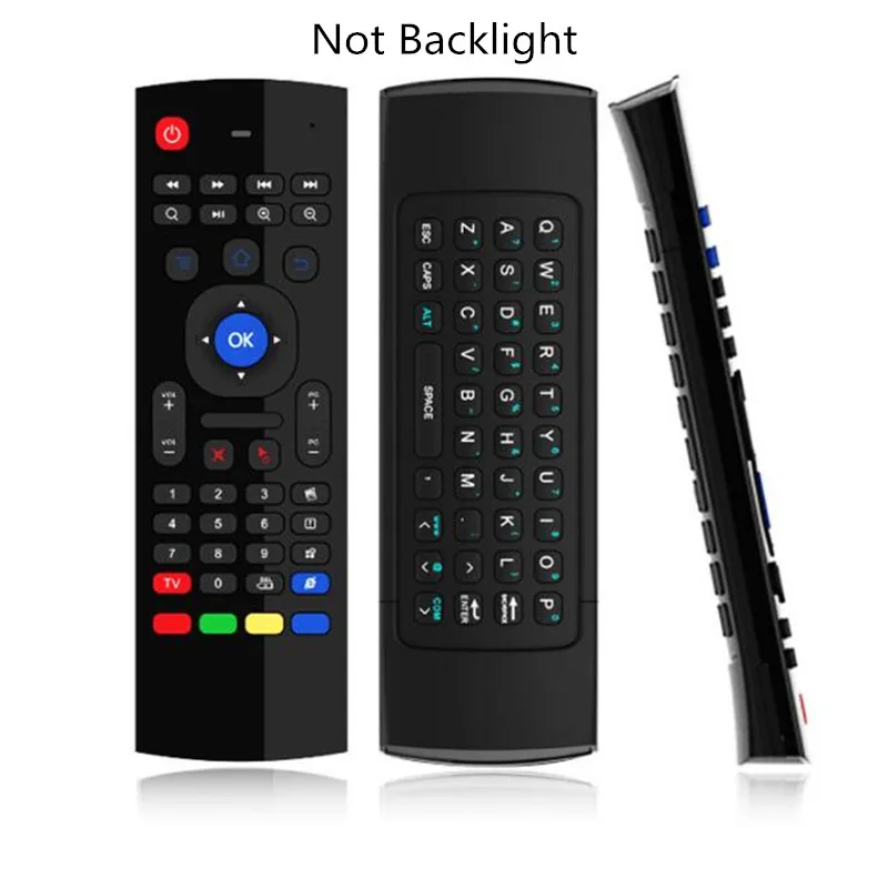 Without Backlight Air mouse MX3 управляется перемещением рук 2,4G Беспроводная клавиатура IR forSmart tv box проектор T95Z Plus/X96 mini MAX X2 PRO - Цвет: Without Backlight
