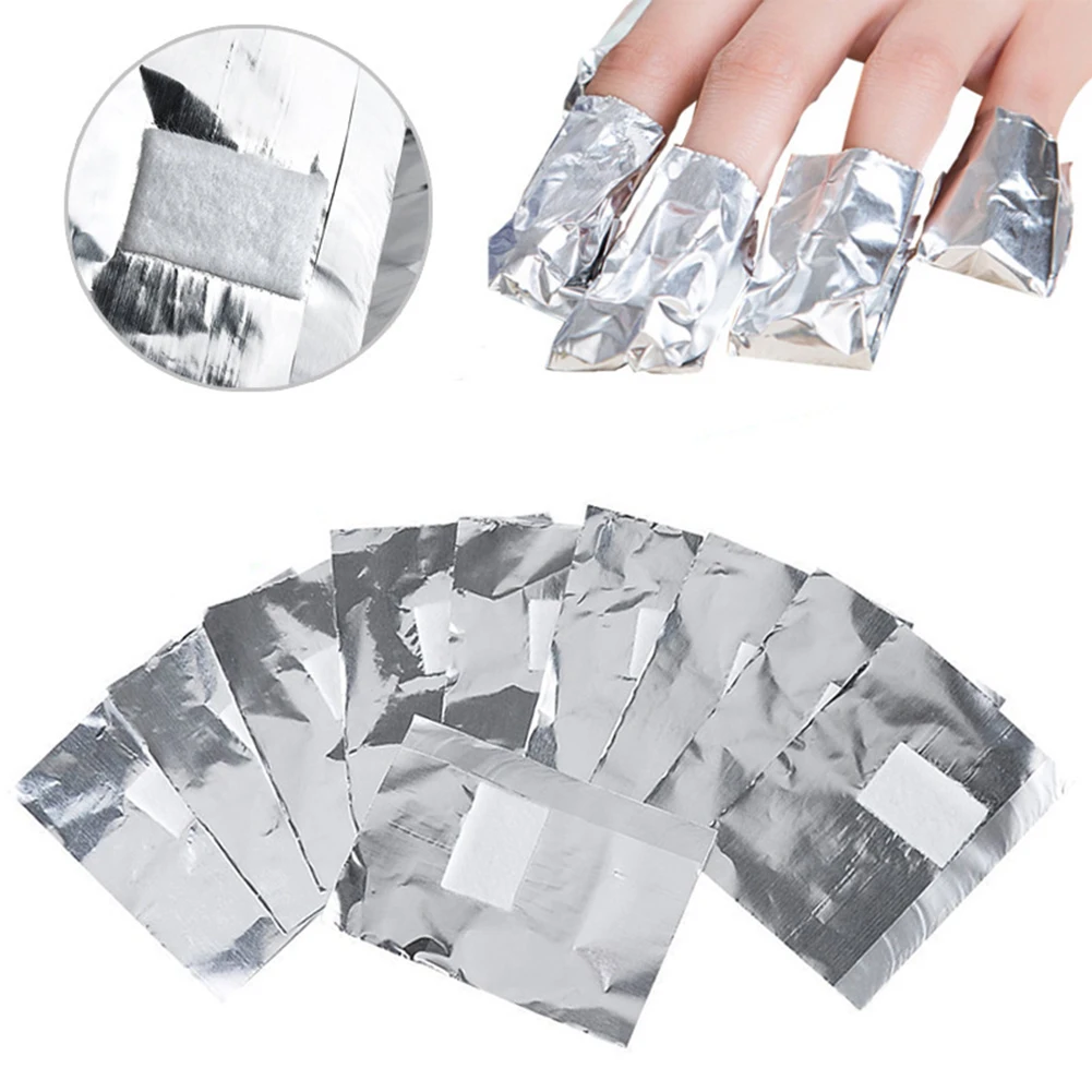 50/100/200Pcs Nail Polish Remover Foils Wraps Soak Off Gel Removal Cotton Pads Please allow slight dimension difference due to