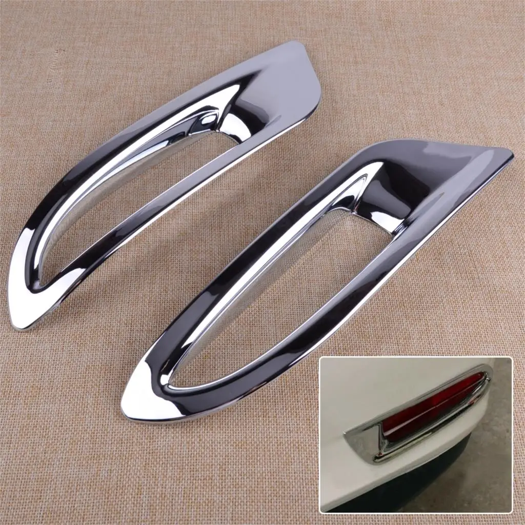 

DWCX 2pcs Silver Tail Rear Fog Light Lamp Cover Trim Molding Frame Fit For Mazda 6 Atenza 2013 2014 2015