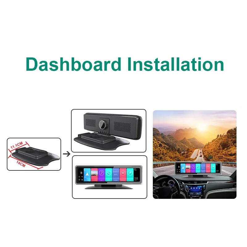 HGDO Car DVR Dashboard Camera 4G Android ADAS Rear View Mirror Video Recorder FHD 1080P WiFi GPS Dash Cam Registrator Console