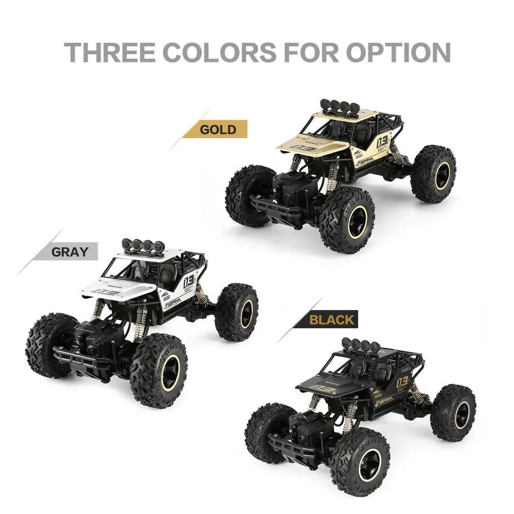 1/16 2,4 GHz RC автомобиль сплав корпус Rock Crawler 4WD двойные двигатели внедорожный пульт дистанционного управления багги Bigfoot скалолазание игрушки
