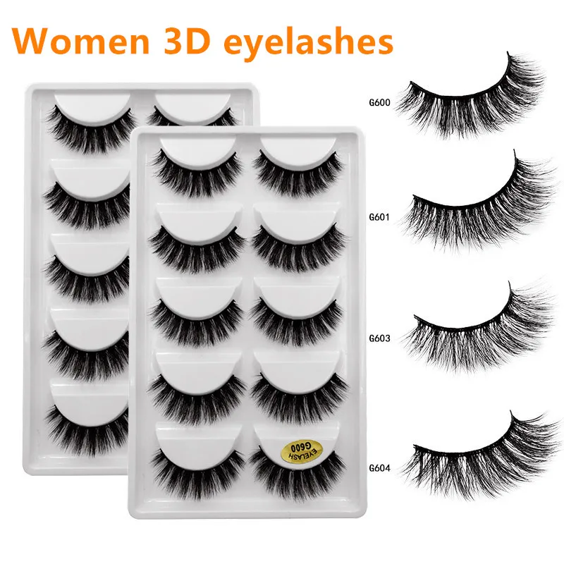 Женские 3d ресницы накладные многоразовые норковые волосы толстые женские