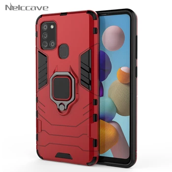 

100Pcs Ring Holder Rugged Armor Case For Samsung A01 A11 A21 A31 A41 A51 A71 A81 A91 A30 A40 A50 Cover Fits Magnetic Car Mount