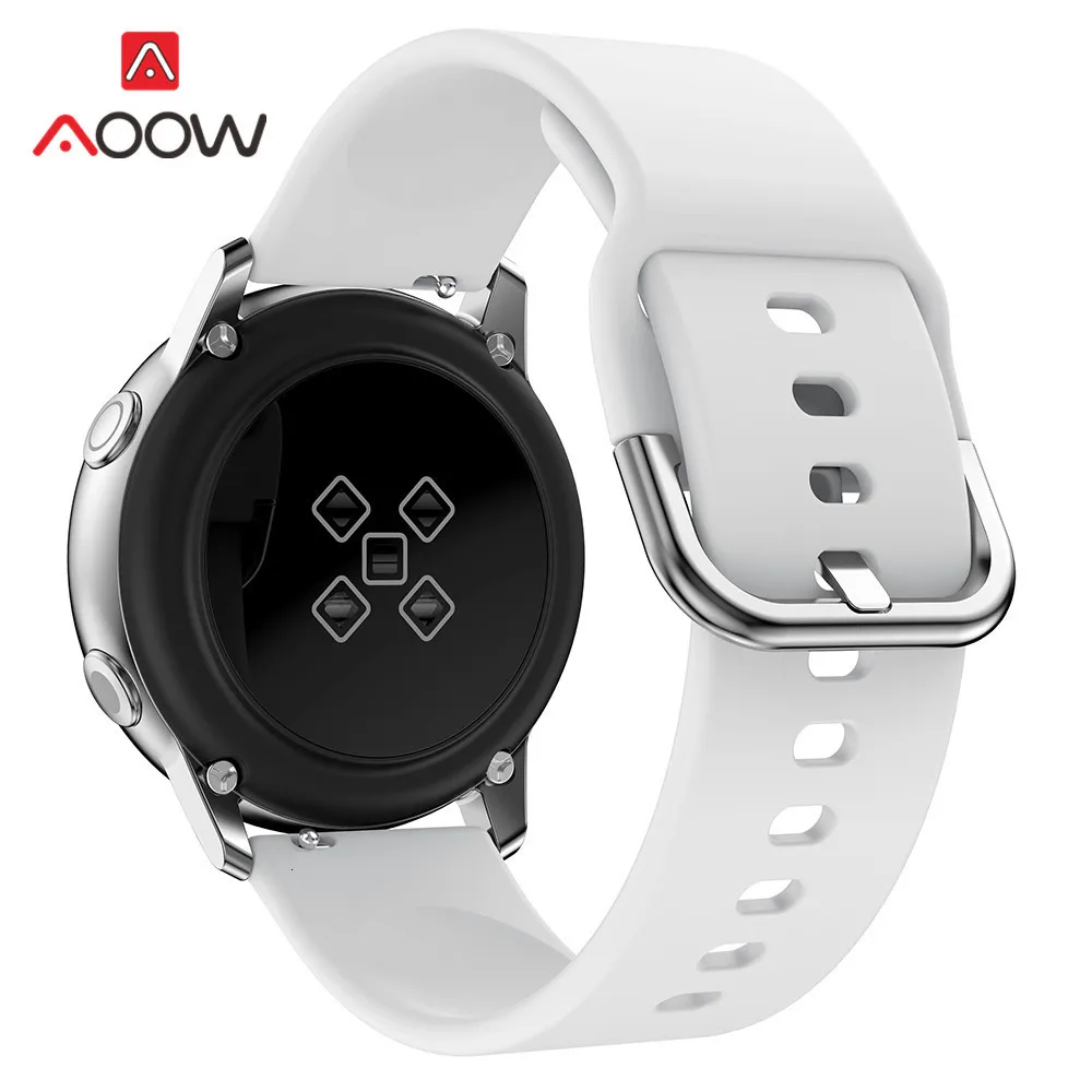 20 мм силиконовый ремешок для часов для samsung Galaxy Watch Active 42 мм Garmin Huami Amazfit bip huawei сменный Браслет