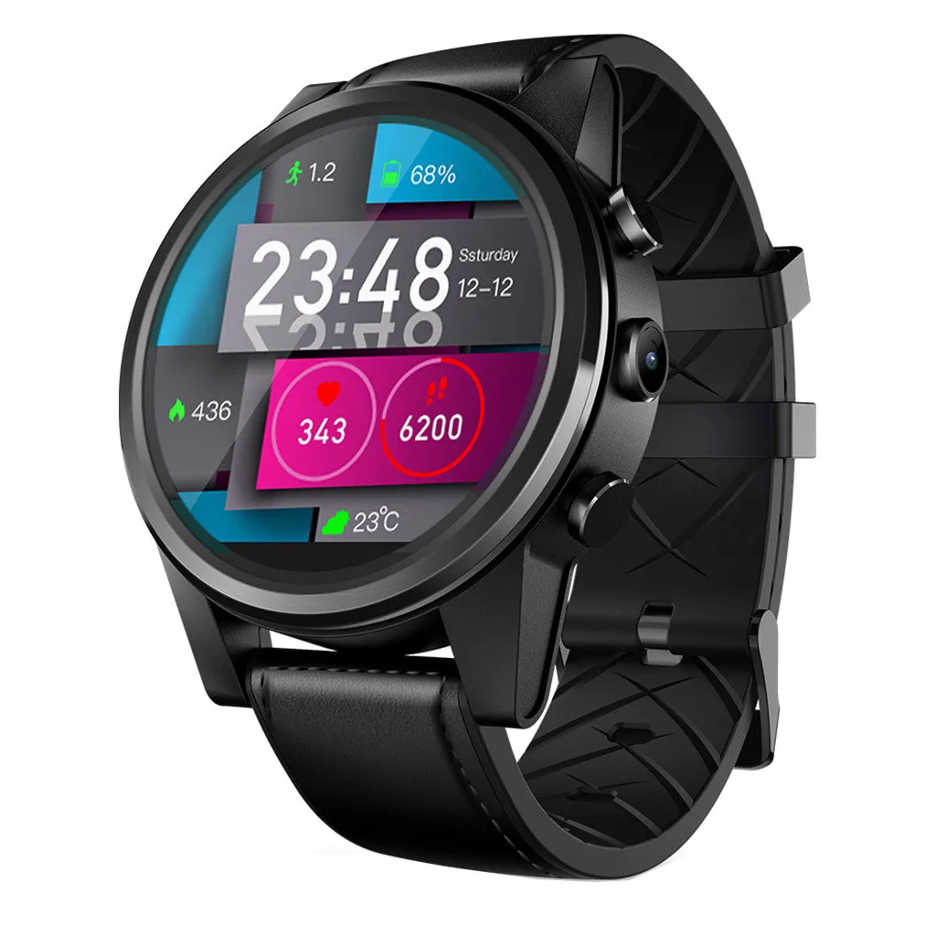 Black Zeblaze THOR4 Pro Android четырехъядерный 1 Гб+ 16 Гб BT Камера gps 4G WiFi телефон часы для Iphone для Xiaomi Спорт 2 цвета#20#20 - Цвет: Black
